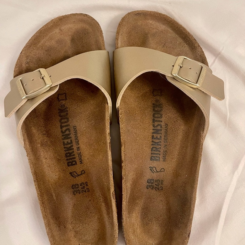 Birkenstock Madrid Birko-Flor sandal Gold, size 38